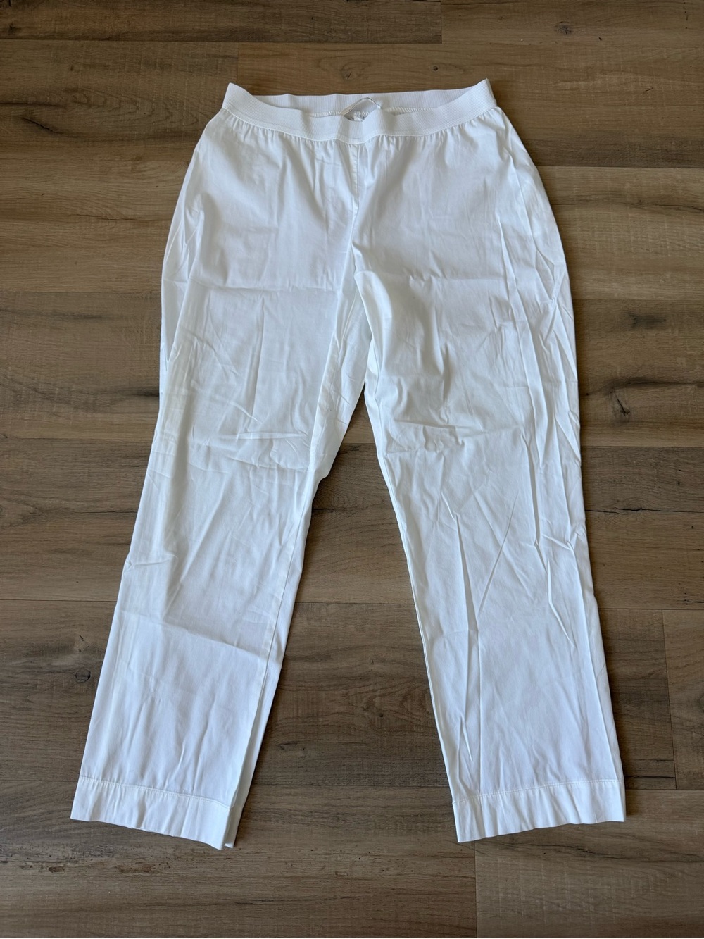Liviana Conti White Livi Pull-On Cotton Trousers - US 8 (IT 44) - Picture 5 of 8